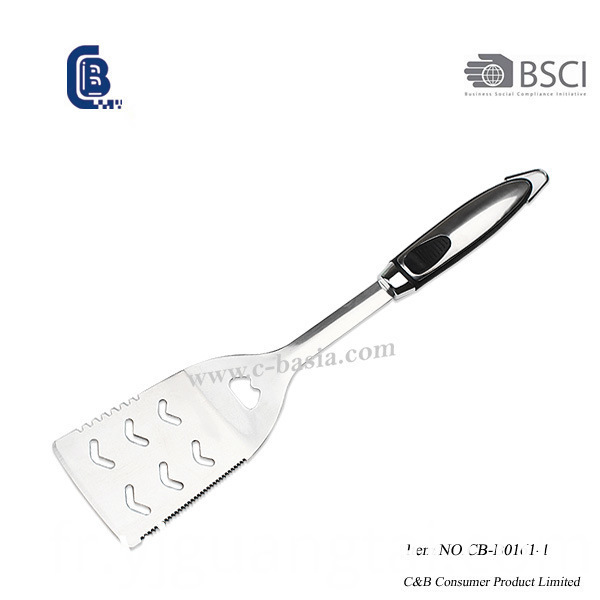 Spatule de barbecue, tourneur de gril, outils de barbecue, spatule de poignée en nylon.